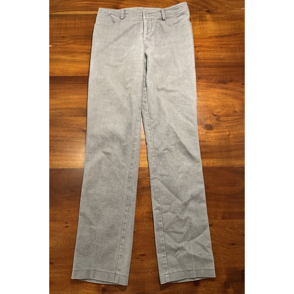 SoCa by St. John Gray Straight Leg Denim Jeans Chino Pants Womens Size 2 Cotton